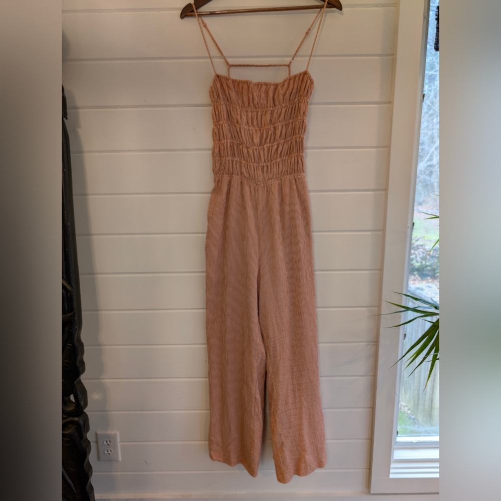 SAGE The Label Smocked Wide Leg Jumpsuit – Size L